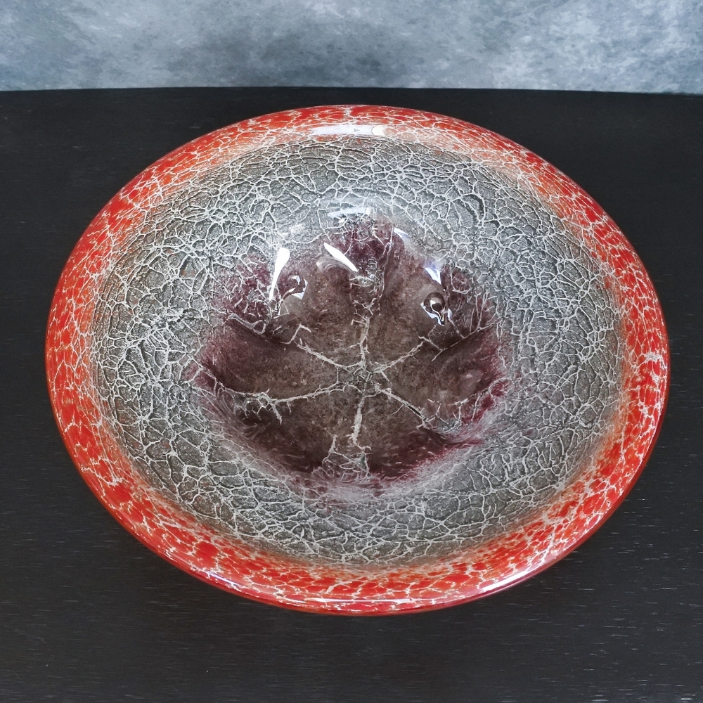 Vintage 1930s WMF Ikora Karl Wiedmann German Art Deco Glass Centerpiece Bowl